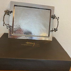 Michael Aram Black Orchid Serving Tray Medium Stainless Steel